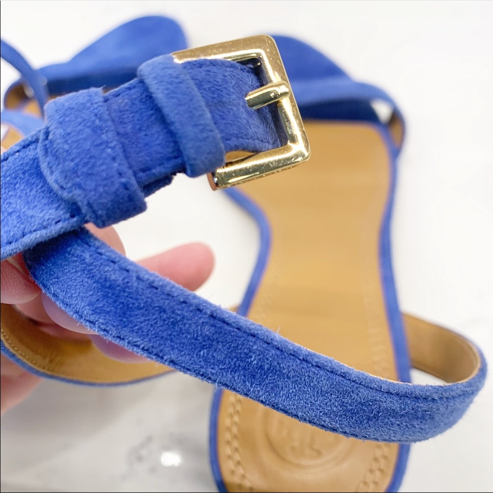 Tory Burch Blue Suede Kitten Heels - Picture 7 of 11